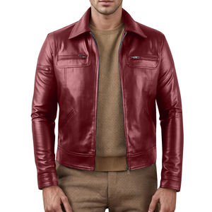<b>Men's</b> Western Style Leather <b>Jacket</b> Zipper Front Quick Dry Breathable Casual Regular Fit Outdoor Winter - Product Image 1