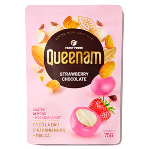 ราคาโรงงาน ขายส่ง OEM/ODM ผู้ผลิตส่งออก ช็อกโกแลตดรากีฮาลาล 75 กรัม ช็อกโกแลตรสสตรอว์เบอร์รีเคลือบอัลมอนด์และแมคคาเดเมียนัท - Product Image 1