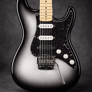 Ultra Luxe Student Electric Violin Viola 41 Inch Blue Gloss Finish Maple Fingerboard Ebony Steel Brass Acrylic Silverburst - Product Image 1