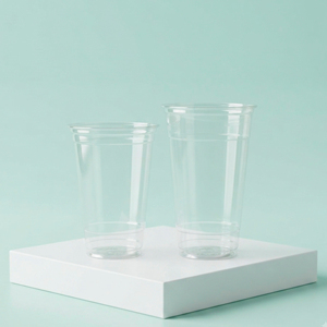 Gobelets en plastique PP transparents jetables pour bubble tea et café glacé, 12, 16, 22 oz, avec couvercles 95 mm, vente en gros - Product Image 1