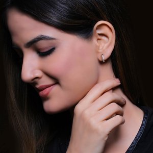 Pendientes de Diamantes Marquise y Redondos de Doble Cara, Naturales y Cultivados en Laboratorio, Oro 9K 10K 14K 18K, Plata 925, Joyería al por Mayor y Dropshipping - Product Image 3