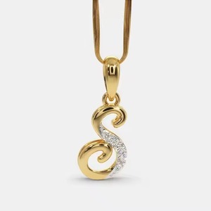 Pendentif élégant en or et diamants pour femme, bijou raffiné, cadeau pour un anniversaire de mariage, à porter au quotidien, avec un design moderne et élégant et un éclat sublime. - Product Image 1