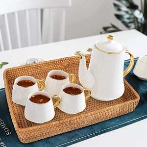 Bandeja de Servir de Ratán de Primera Calidad con Asa, Apta para Cocina, Sala de Estar, Interiores y Exteriores al Precio Más Bajo - Product Image 2