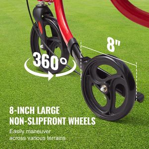 Andador de 3 ruedas de aluminio ligero para personas mayores Andador de movilidad plegable Mango ajustable 260LBS Capacidad Ruedas grandes - Product Image 4