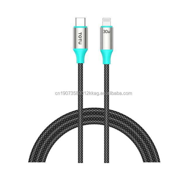 30W Fast Charging Braided Cable, Durable No Broken USB-C to L Starlight Data Cord