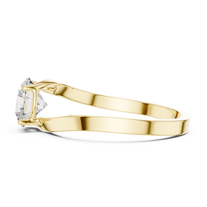 Bague élégante en diamant de laboratoire, or, joaillerie fine, bijou de mode haut de gamme, élégant, pour fiançailles, cadeau de luxe, 1 carat, taille brillant - Product Image 2