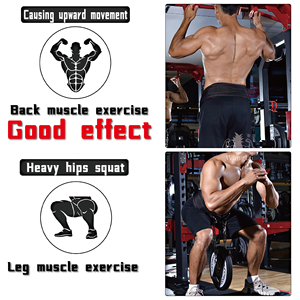 synthetic leather new Weight Lifting Dipping <b>Belt</b> Dip <b>Chain</b> Pull Ups - Product Image 3