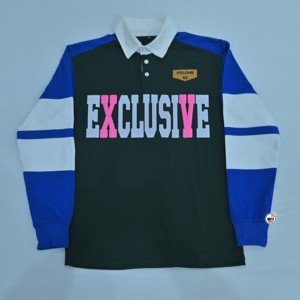 <b>Womens</b> Long Sleeves <b>Polo</b> <b>Shirts</b> Green Blue <b>White</b> Color Block Exclusive Print Knitted OEM Casual Breathable Polyester Front Logo - Product Image 6