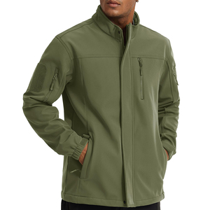 OEM Winter Outdoor Wear <b>Men</b>_s <b>Canvas</b> Softshell <b>Jacket</b> Stand Collar Quick Dry Breathable Waterproof Best Quality - Product Image 1