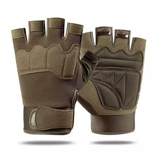 Guantes Tácticos Deportivos de Alta Calidad, Guantes de Medio Dedo para Ciclismo, Deportes al Aire Libre, Caza, Escalada, con Nudillos Reforzados, de Cuero, de Pakistán - Product Image 5