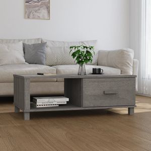 Mesa de centro de pino de madera maciza gris claro HAMAR 39,4 "x 21,7" x 13,8" - Product Image 1