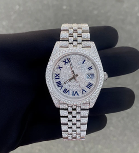 Luxury Custom Unisex <b>Mechanical</b> <b>Watch</b> SAPPHIRE CRYSTAL Dial Stainless Steel Band VVS Moissanite Auto <b>Mechanical</b> Movement - Product Image 2