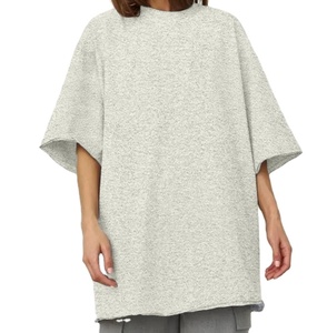 Camiseta informal de verano de gran tamaño de 260gsm para mujer, ropa de calle 2025, de punto con impresión Digital Top, venta al por mayor - Product Image 6