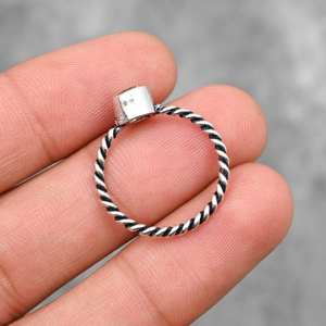 Citrine Gemstone Handmade 925 Sterling Silver Twisted Band <b>Ring</b> Single Stone Jewelry Gift - Product Image 6