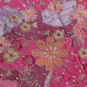 Premium position print with embroidery fabric is a modern textile designed for stylish fashion and <b>garment</b> collections This fabr - Product Image 4