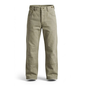 Pantalon sur mesure coupe droite style Guerre civile en toile légère, écologique, infroissable, avec coutures renforcées, ajustement souple, tissu lisse - Product Image 1