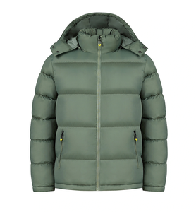 Men's Green Camouflage Breathable Outdoor Puffer <b>Jacket</b> Hood Stand Collar <b>Waterproof</b> Windproof Thick Quilted <b>Long</b> Winter Casual - Product Image 1