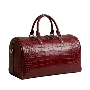 OEM ODM Custom Embossed Grain PU Leather Duffle Bag Textured Surface Travel Custom Logo - Product Image 3