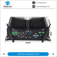 MOOTEK Industrial Generasi ke-8 I7 Tanpa Kipas VGA DDR4 M.2 4GB Intel Linux Mini PC Box Embedded PC