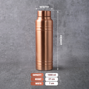 Botella de Agua de Cobre Hecha a Mano Health Smith, Elegante Vaso de Cobre Puro para el Hogar y Colección de Regalos - Product Image 3