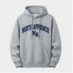Sweat-shirt à capuche gris pour homme North Approach, coupe classique, en coton French Terry, avec poche avant, décontracté, pour l'automne - Product Image 1