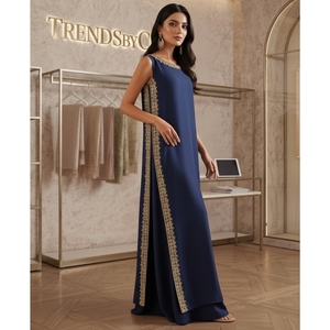 Ensemble de kameez pakistanais luxueux, long, orné à la main, robe de soirée formelle, franges à paillettes, orné de cristaux, pour les occasions spéciales - Product Image 5