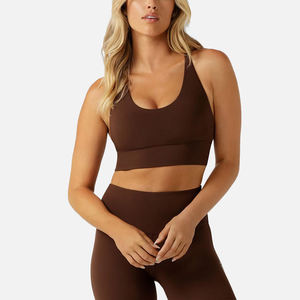 Soutien-gorge de sport sans couture de haute qualité, maintien moyen, pour entraînement, gym, fitness, yoga, pour femmes - Product Image 1