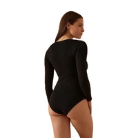 Justaucorps de danse et de gymnastique pour filles, en coton et élasthanne, à manches longues, taille élastique, personnalisable en couleur