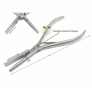 Pinzas de Acero Inoxidable para Extensiones de Cabello con Medio Orificio de 7 Pulgadas, Herramienta Profesional para Aplicar y Remover Anillos Micro, Uso en Salón - Product Image 1