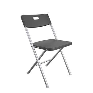 Sedia pieghevole in resina con schienale nero, confezione da 4 - Product Image 4
