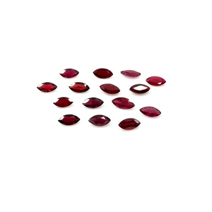 Rubis naturel de Bangkok, taille marquise calibrée 5x10mm, pierre précieuse de rubis naturel à facettes pour la fabrication de bijoux, prête à l'emploi - Product Image 1