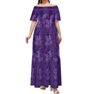 เดรสยาวลำลองแฟชั่นใหม่สำหรับฤดูใบไม้ร่วง แบบเปิดไหล่ สไตล์โพลินีเซียนและเม็กซิกันสำหรับผู้หญิง - Product Image 5