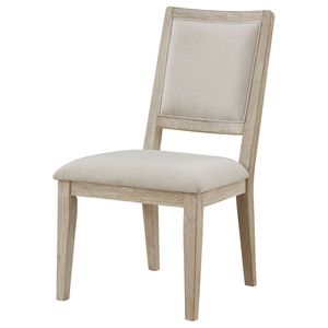 Set Verdugo di 2 sedie da pranzo imbottite bianche effetto invecchiato - Product Image 4