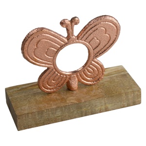ประติมากรรมสีทองแดงพร้อมฐานไม้ รูปทรงหลากหลาย สำหรับตกแต่งโต๊ะในวันคริสต์มาส ราคาขายส่ง - Product Image 1