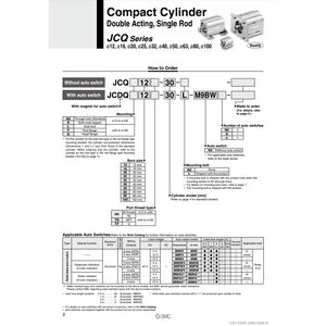 Cylindre compact SMC Pneumatics JCQA32-25 pièces pneumatiques de haute qualité - Product Image 2