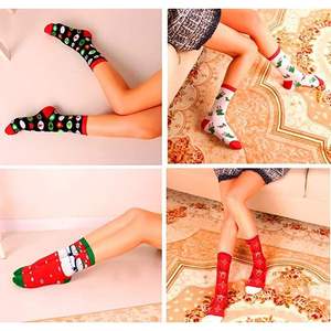 15 Pares de Calcetines Divertidos de Algodón Tejido para Invierno, Regalos Navideños de Navidad - Product Image 4