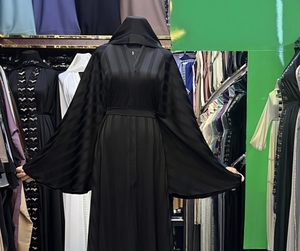 Abaya Modeste de Dubaï la plus vendue, ornée de perles et de sequins, à manches longues, traditionnelle, faite à la main, pour mariage, respirante, col en V, printemps - Product Image 1