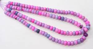 Hermosas Cuentas de Ópalo Rosa Lavanda en Forma de Rondelle, Cuentas Sueltas de Ópalo con Tonos Rosa y Morado, Gema de Ópalo Natural - Product Image 4