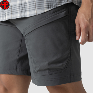 Pantalones Cortos Chino para Hombre, Cintura Media, Tejidos, para Exteriores, Transpirables, de Secado Rápido, Elásticos, de Color Sólido, con Bolsillos Tipo Cargo, Casuales, para Senderismo - Product Image 3