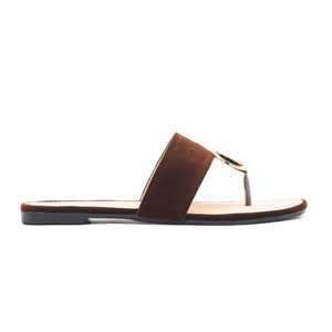 Sandalias Tacón Marrón Casual CL1235 Chappal - Product Image 3