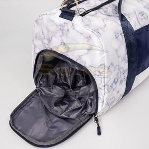 Bolsas de Deporte Ligeras de Poliéster al por Mayor para Hombre y Mujer, Bolsa Deportiva con Estampado de Mármol, Estilo Casual, Cierre de Cremallera - Product Image 3