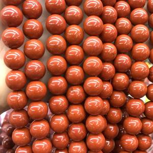 Cuentas redondas de jaspe rojo natural, hilo de cuentas de piedras preciosas para la fabricación de joyas y manualidades DIY - Product Image 1