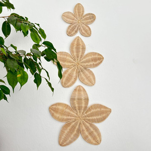 Handmade Rattan <b>Flower</b> Wholesale Cheap Price Aesthetic Room Decor Wall Hanging Natural <b>Flowers</b> for Home - Product Image 5