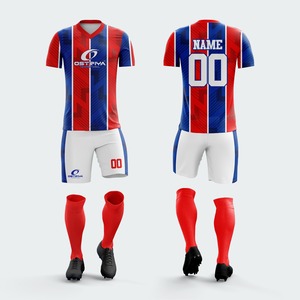 Uniforme de Fútbol de la Mejor Calidad, 100% Poliéster, Impresión por Transferencia de Calor, Manga Corta, Servicio OEM, Secado Rápido, 220g, Diseño Sólido - Product Image 4