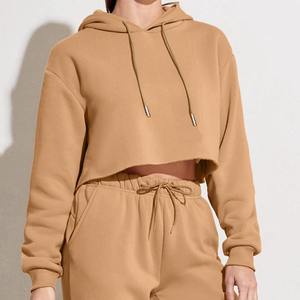 Sudadera Corta para Mujer, 340 GSM, Algodón Grueso y Cálido para Invierno, Estilo Urbano, Impresión Personalizada, Calidad Premium - Product Image 6