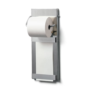Porte-papier toilette mural moderne en acier inoxydable avec rangement pour rouleau de rechange, support pour rouleau de papier toilette en acier inoxydable - Product Image 1