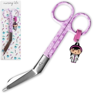 Tijeras de primeros auxilios moradas personalizadas de acero inoxidable, pinzas de agarre tipo pico de pato/caimán de acero inoxidable alemán, instrumentos. - Product Image 1