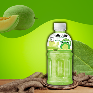 Bebida de Jugo de Nata de Coco de Fabricante Vietnamita, 320ml, Botella PET, Frutas Tropicales: Fresa, Coco, Melón, Maracuyá, Jolly Jolly - Product Image 4