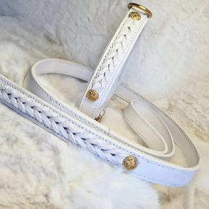 Genuine Leather <b>Braided</b> Dogs pet Collars offering durability comfort and premium pet fashion <b>accessories</b> for sale - Product Image 5