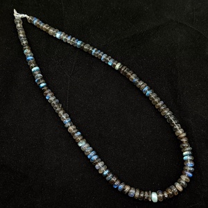 Collar de Labradorita Brillante con Cuentas Redondas Lisas, Hecho a Mano, Joyería Unisex de Moda, Collar de Piedras Preciosas para Mujer, Gargantilla - Product Image 2